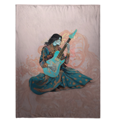 Cozy Serene Petals Sherpa Blanket for relaxing days.